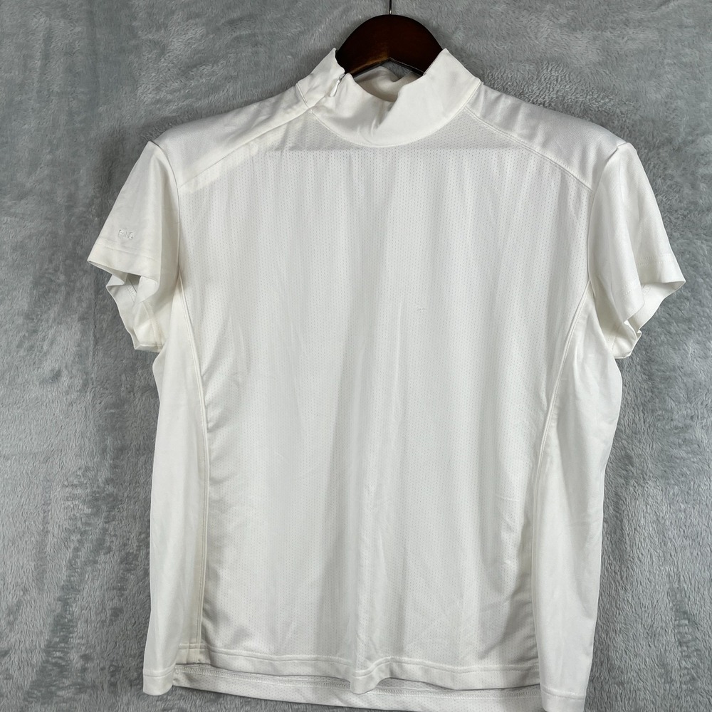 Ping Womens XL Golf Performance Shirt Mock Neck Zip Moisture Wicking White
